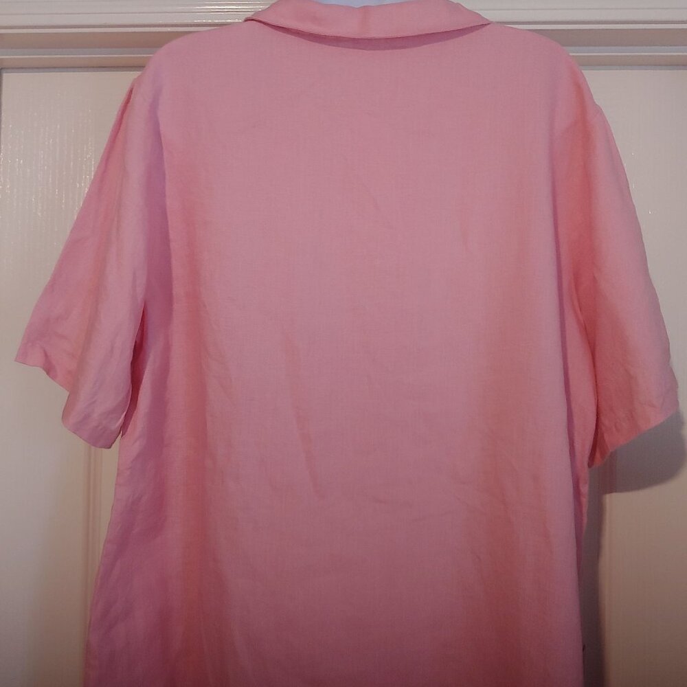 Grae Cove Baby Link Linen Peter Pan Collar S-Sleeve Lagenlook Cottage Dress XXL - Picture 9 of 14